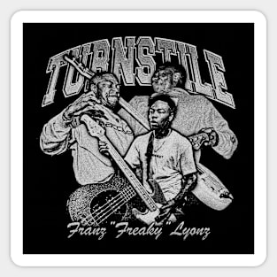 TURNSTILE - Franz Lyonz Fanart B&W Vintage Retro Sticker